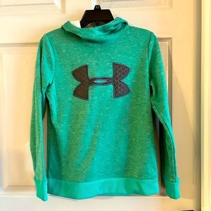 Under Armour green w/black white letters hoody size XS.